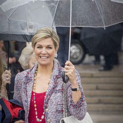 La reina Máxima de Holanda en el 80 cumpleaños de Harald y Sonia de Noruega