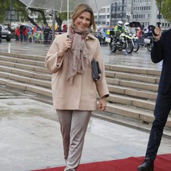 La princesa Marta Luisa de Noruega en el 80 cumpleaños de Harald y Sonia de Noruega