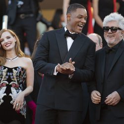 Jessica Chastain, Will Smith y Pedro Almodóvar en la gala inaugural del Festival de Cannes 2017