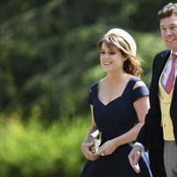 La Princesa Eugenia de York  y Jack Brooksbank en la boda de Pippa Middleton