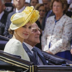 La Reina Letizia y el Duque de Edimburgo en coche de caballos en Londres