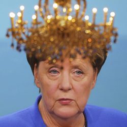 Angela Merkel en un debate televisado contra Martin Schulz