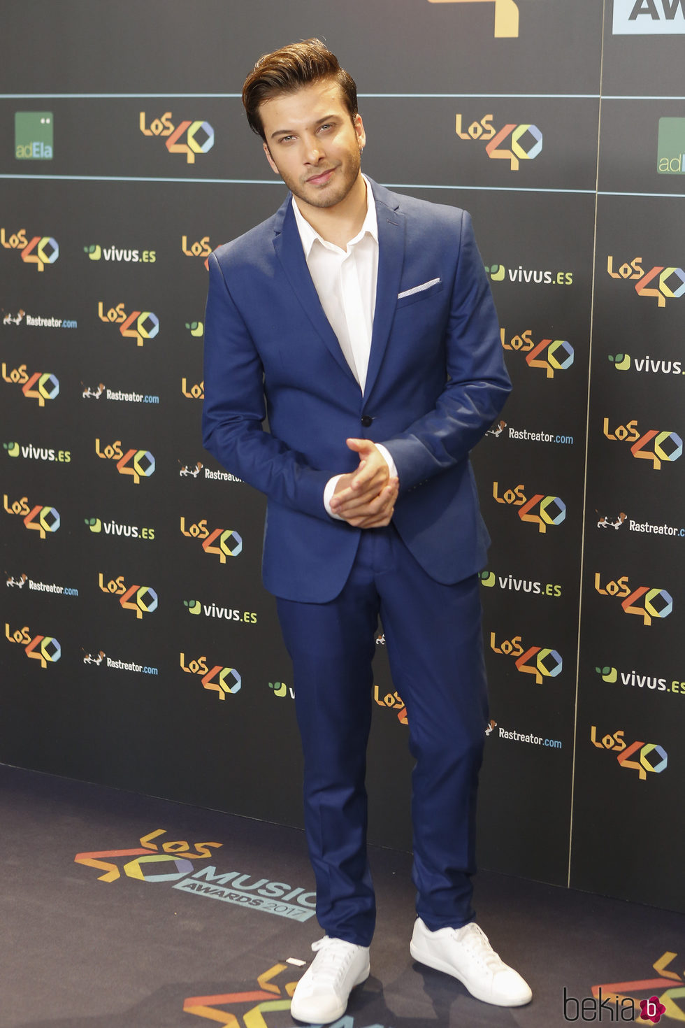 Blas Cantó en la cena de los nominados a los Premios 40 Pricipales 2017