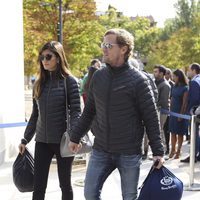 Sete Gibernau y su pareja en el homenaje póstumo a Ángel Nieto en Madrid