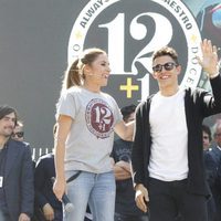 Marc Márquez en el homenaje celebrado a las puertas del Bernabéu en Madrid de Ángel Nieto