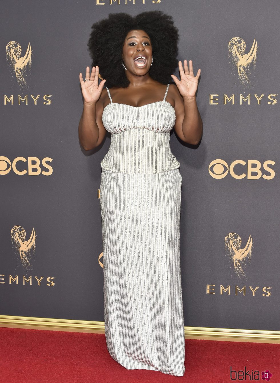Uzo Aduba en la alfombra roja de los Premios Emmy 2017