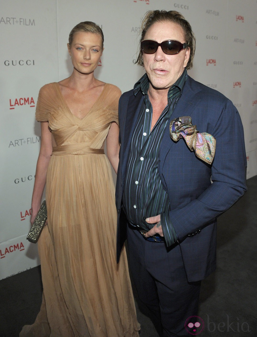Mickey Rourke y Anastassija Makarenko en la gala homenaje a Clint Eastwood