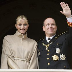 Los Príncipes Alberto y Charlene de Mónaco en el Día Nacional de Mónaco