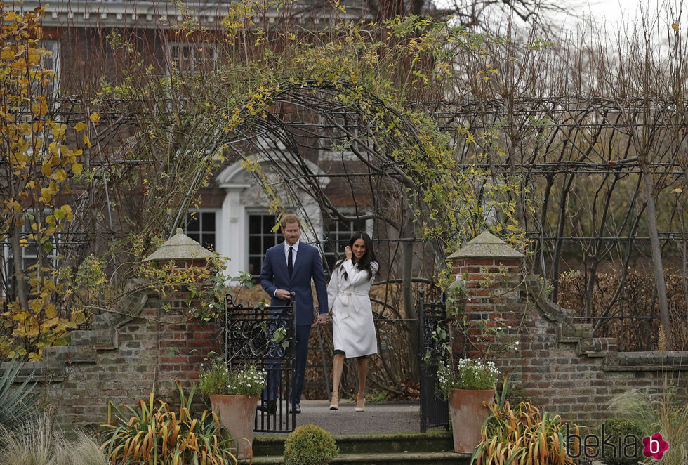 El Príncipe Harry de Inglaterra y Meghan Markle aparecen en su posado oficial