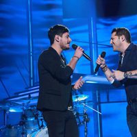 Cepeda y Manu Tenorio en la Gala de Navidad de 'OT 2017'