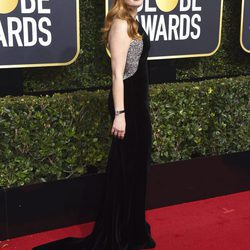 Jessica Chastain en la alfombra roja de Globos de Oro 2018