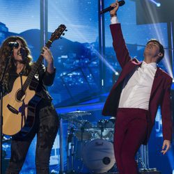Alfred y Miriam durante su dúo en la gala 11 de 'OT 2017'