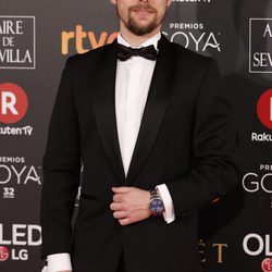 Jan Cornet en la alfombra roja de los Premios Goya 2018