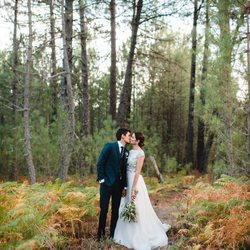 Dafne Fernández en su boda con Mario Chavarría