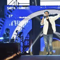 Agoney durante los ensayos del primer concierto de la gira de 'OT 2017'