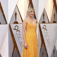Greta Gerwig en la alfombra roja de los Premios Oscar 2018