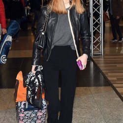 Alejandra Rubio en la estación de Málaga