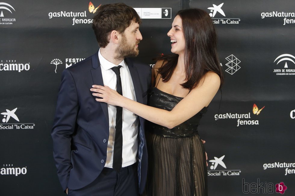 Raúl Arévalo y Melina Matthews en la ceremonia de inauguración del Festival de Cine de Málaga 2018