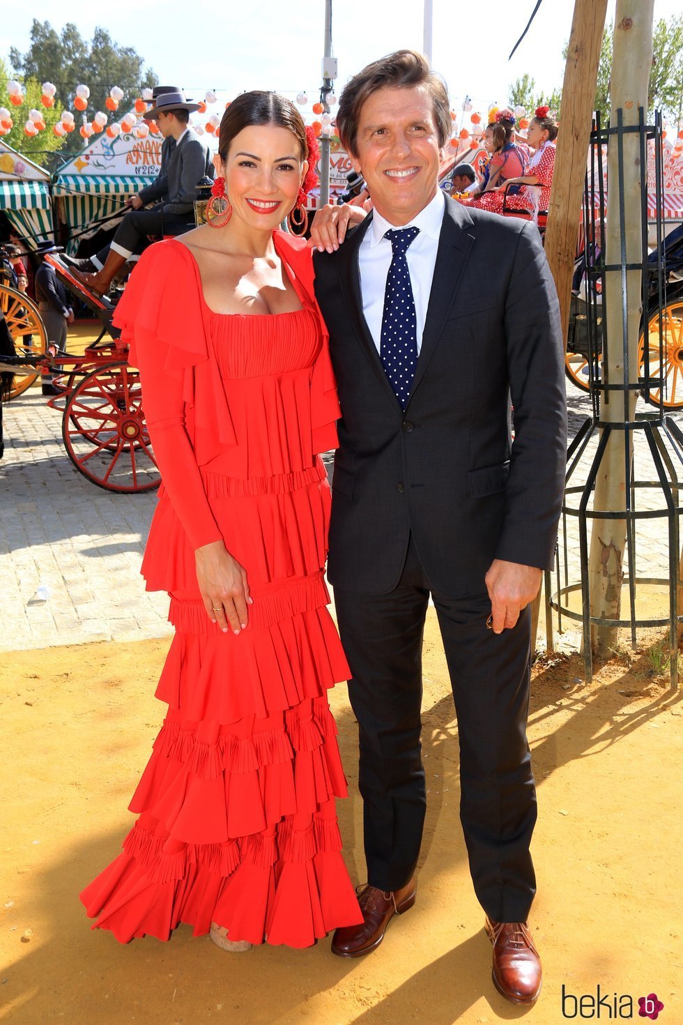 Manuel Díaz 'El Cordobés' y Virginia Troconis en la Feria de Abril 2018