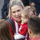 Carla Pereyra en la celebración del Atlético de Madrid