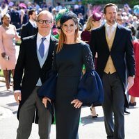 Sarah Rafferty en la boda del Príncipe Harry y Meghan Markle