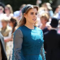 Beatriz de York llegando a la boda del Príncipe Harry y Meghan Markle