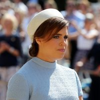 Primer plano de Eugenia de York en la boda del Príncipe Harry y Meghan Markle