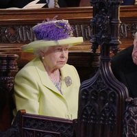 La Reina Isabel II y el Duque de Edimburgo durante la boda del Príncipe Harry y Meghan Markle