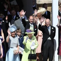 La Familia Real Británica se despide del Príncipe Harry y Meghan Markle tras su boda
