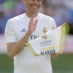 Fernando Hierro en el partido de veteranos entre el Real Madrid y el Ajax
