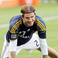David Beckham con una Power Balance durante un partido