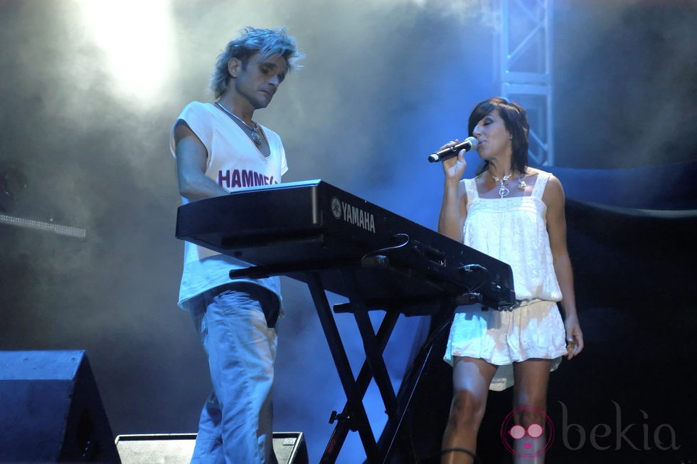 Nacho Cano y Ana Torroja durante uno de los conciertos de Mecano