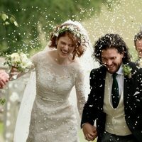 Kit Harington y Rose Leslie tras convertirse en marido y mujer