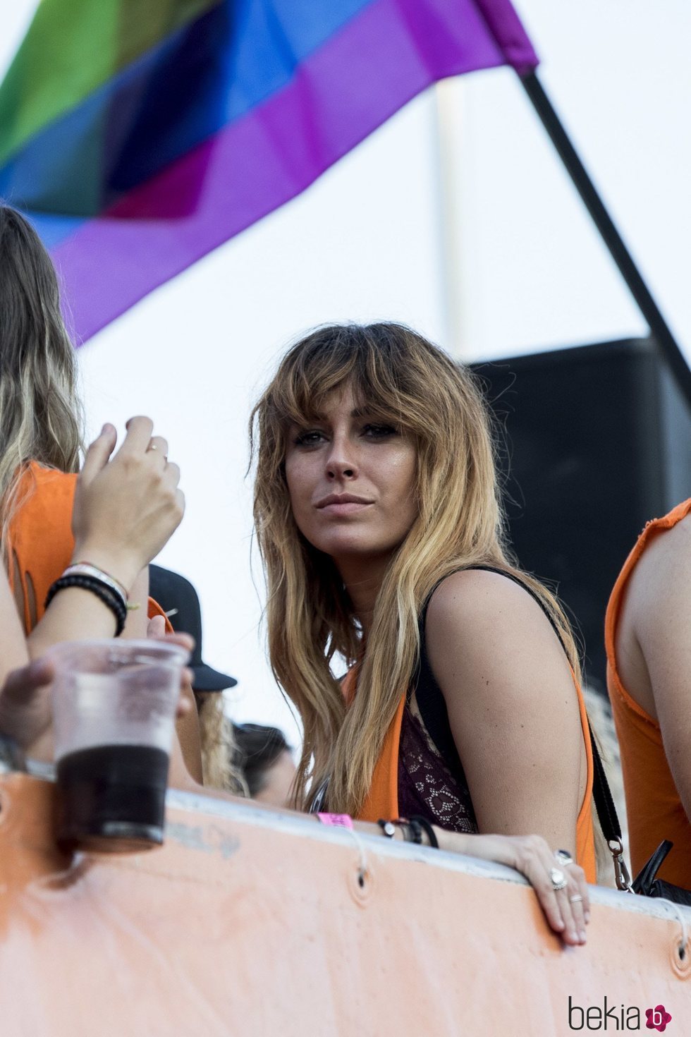 Blanca Suárez con rostro serio en el desfile del Orgullo 2018