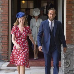 James Middleton en el bautizo del Príncipe Luis