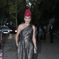Nieves Álvarez llegando a la fiesta del 30 aniversario de Vogue