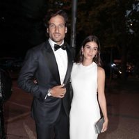 Feliciano López y Sandra Gago llegando a la fiesta del 30 aniversario de Vogue
