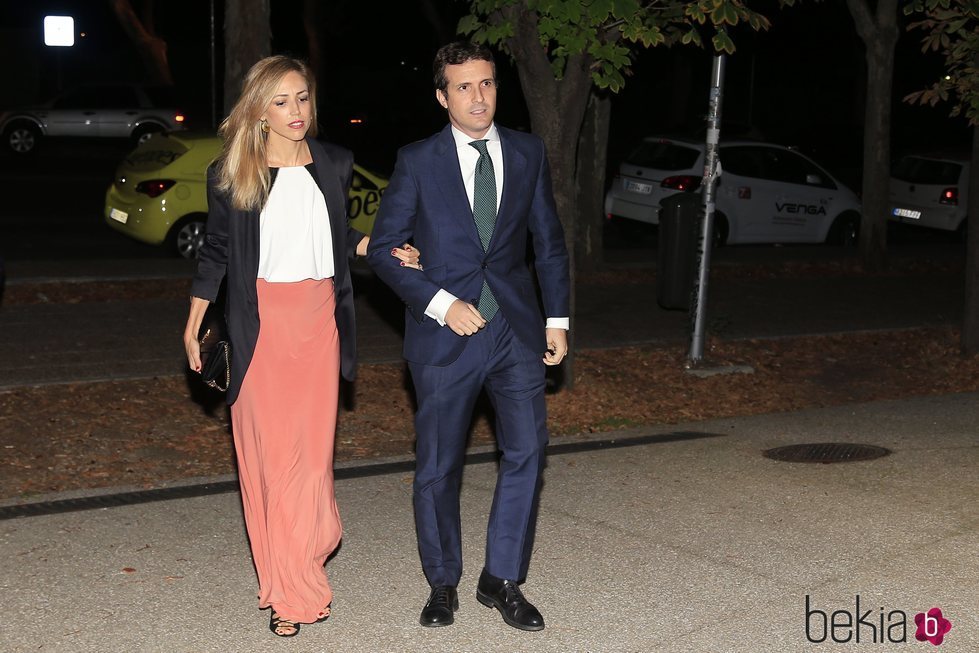 Pablo Casado e Isabel Orts en el aniversario de la boda de José María Aznar 