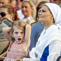Estela de Suecia se aburre en la celebración del 41 cumpleaños de Victoria de Suecia