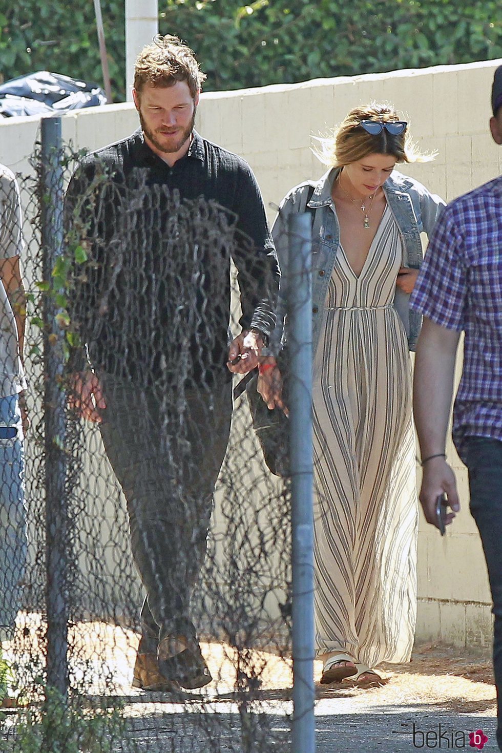El actor Chris Pratt acudiendo a misa junto con Katherine Schwarzenegger
