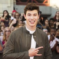 Shawn Mendes posando antes de uno de sus conciertos