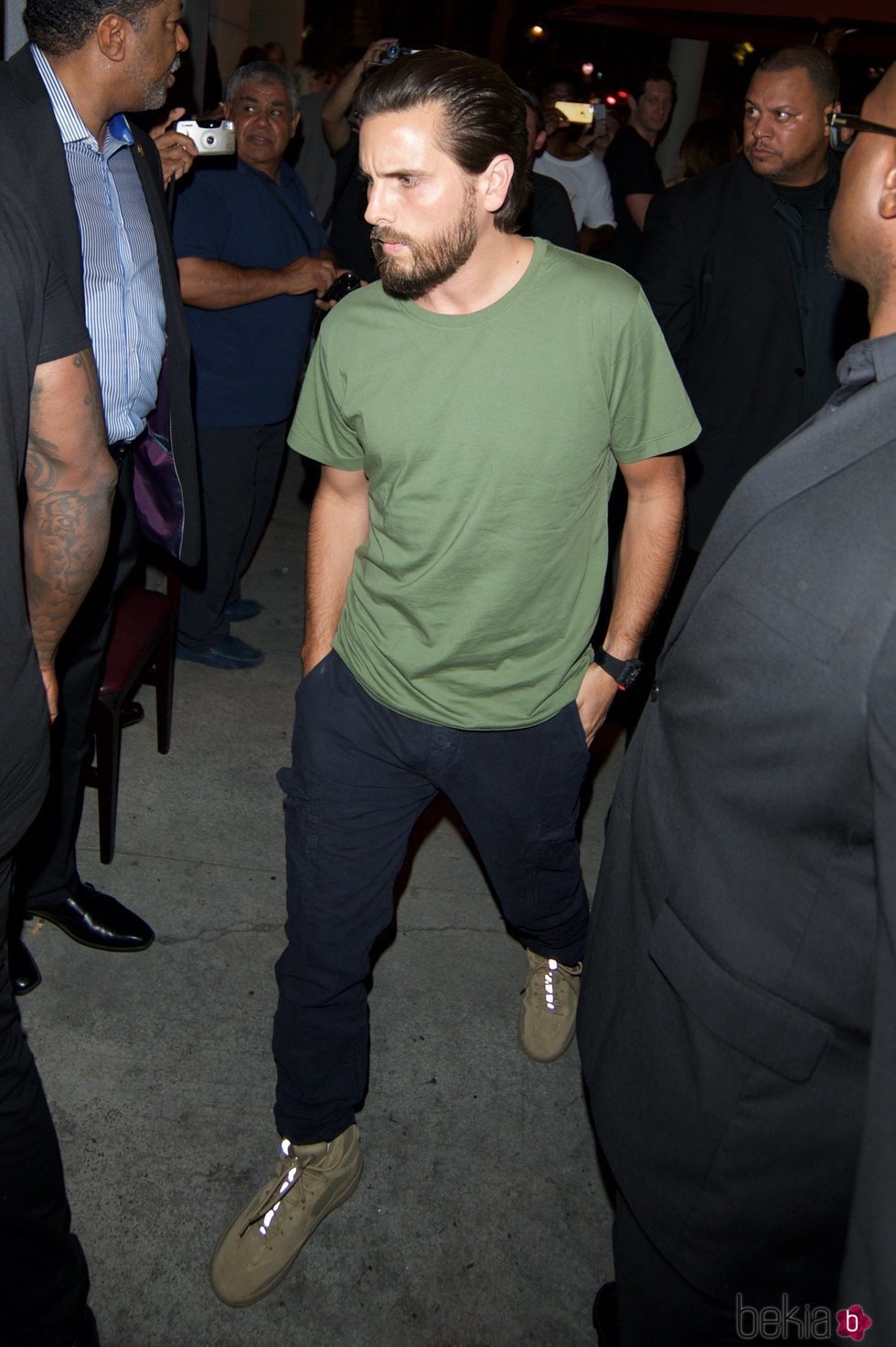 Scott Disick llegando a la fiesta del 21 cumpleaños de Kylie Jenner
