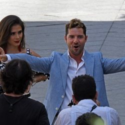 David Bisbal y Greeicy Rendon grabando un videoclip en Marbella