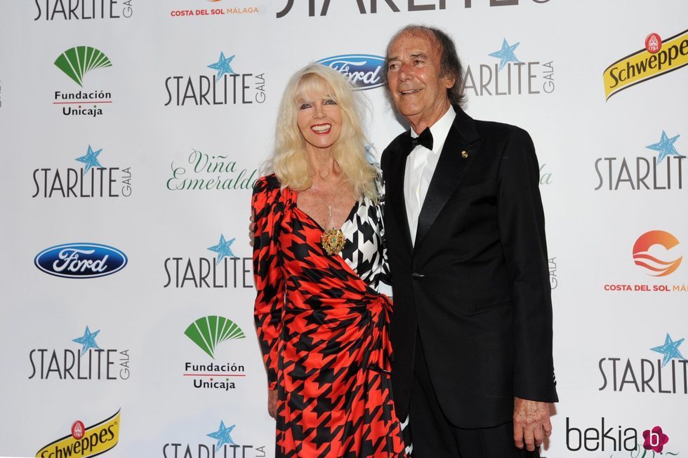 Gunilla  von Bismarck y Luis Ortiz en la Gala Starlite de Marbella 2018