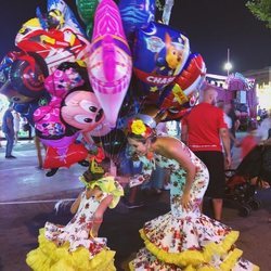 Rosanna Zanetti con Ella Bisbal en la Feria de Almería 2018