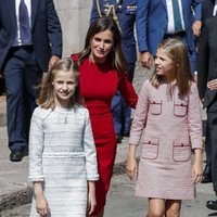 La Reina Letizia, la Princesa Leonor y la Infanta Sofía en Covadonga