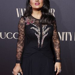 Salma Hayek en la alfombra de la fiesta de Vanity Fair 2018
