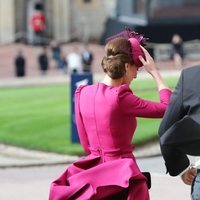 Los Duques de Cambridge, azotados por el viento, en la boda de Eugenia de York y Jack Brooksbank