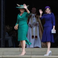 Sarah Ferguson y Beatriz de York en la boda de Eugenia de York y Jack Brooksbank