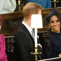 El Príncipe Harry y Meghan Markle en la boda de Eugenia de York y Jack Brooksbank